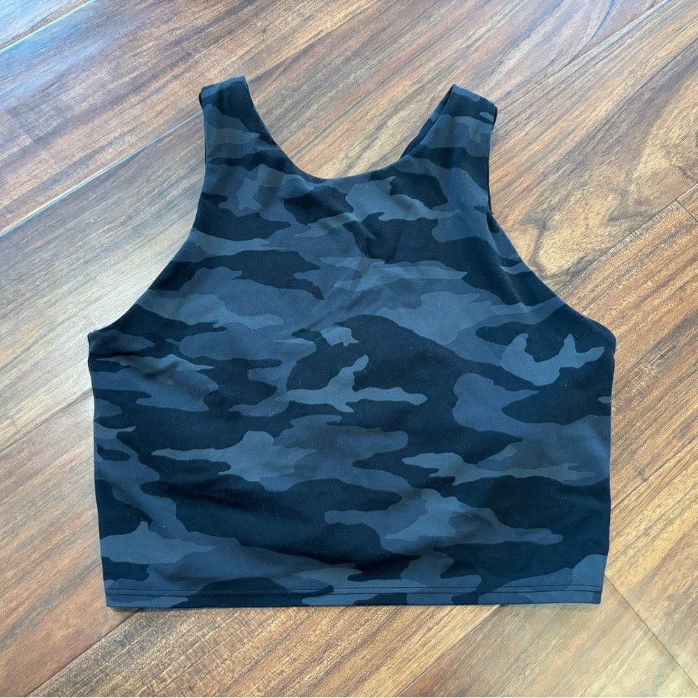 Athleta grey/black camo sports bra crop tank